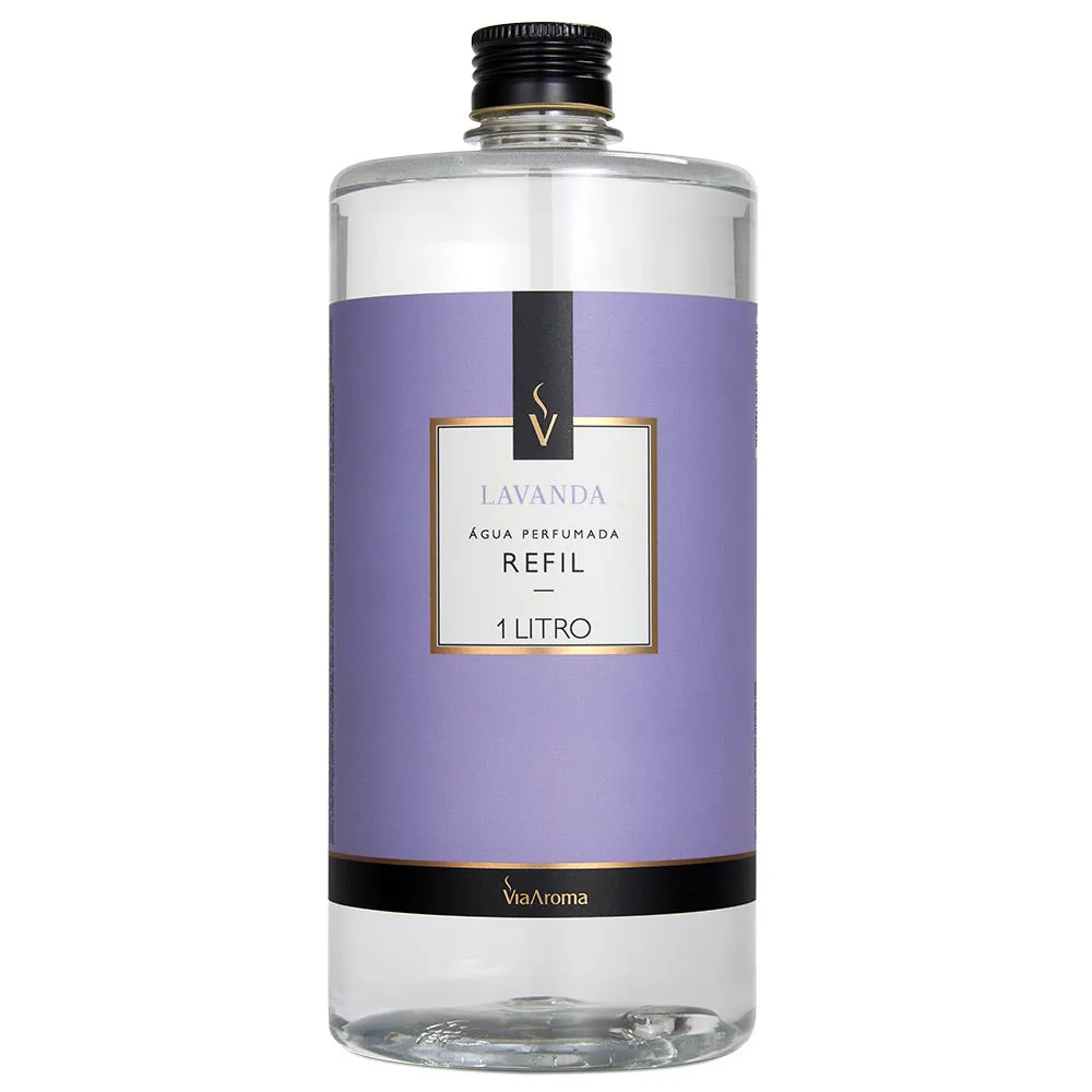 Refil Água Perfumada de Lavanda - Via Aroma - Frasco com 1 Litro