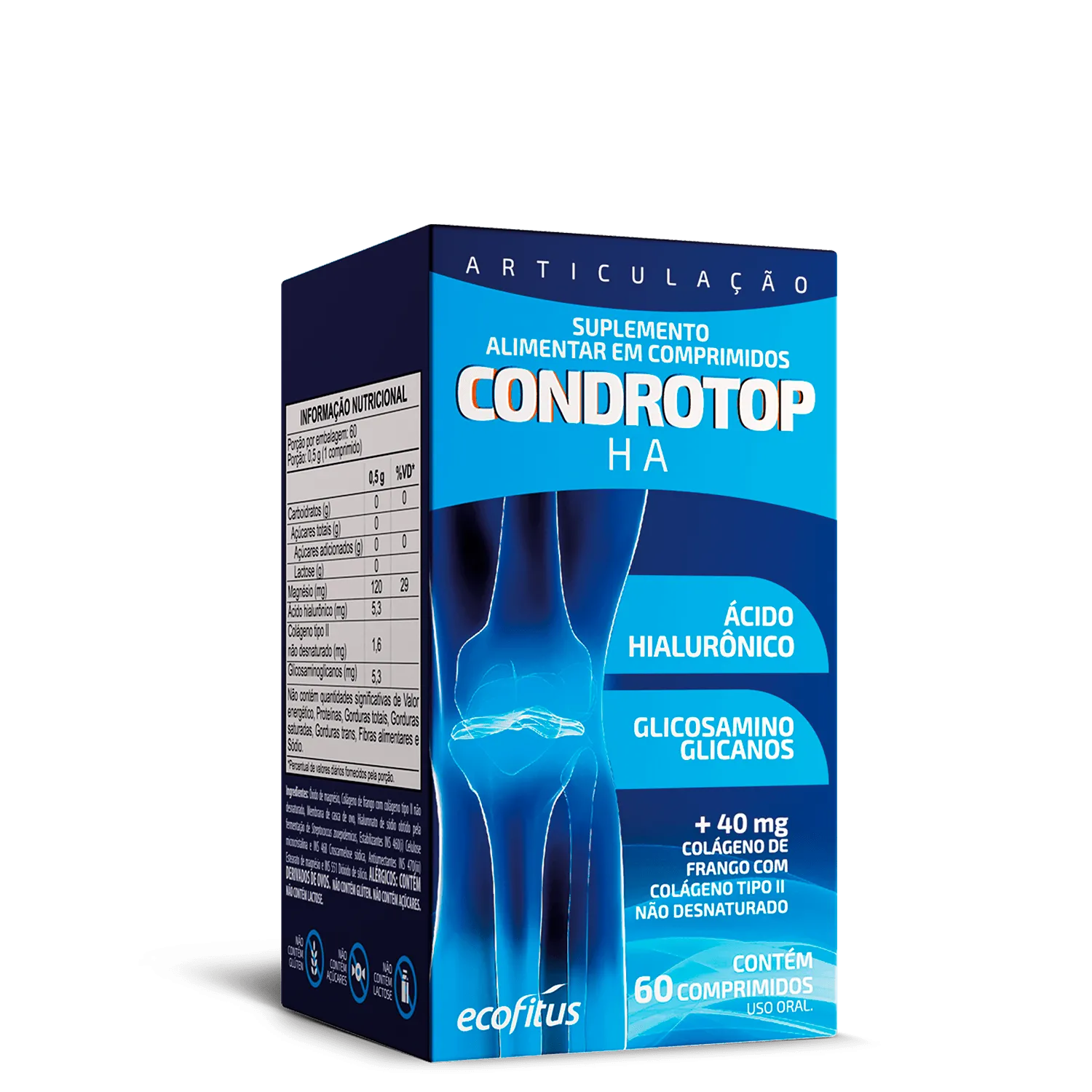 Ecofitus Condrotop HA com 60 comprimidos