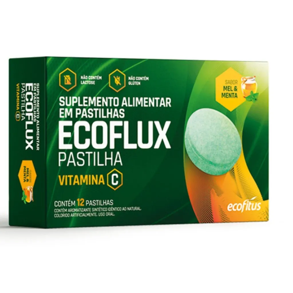 Ecoflux Pastilhas Mel e Menta com 12un