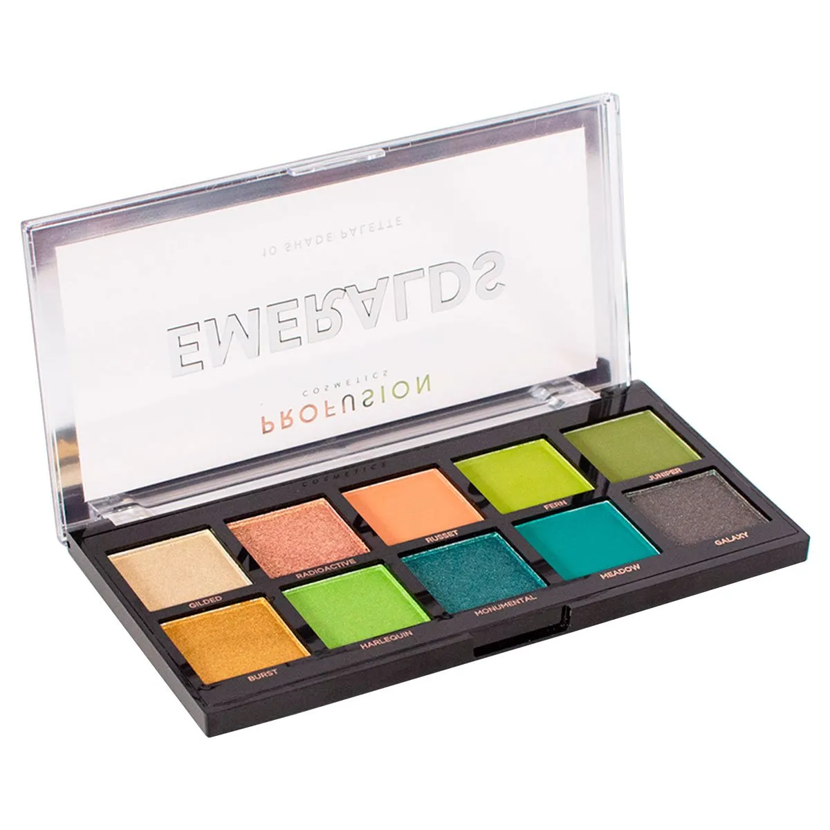 Paleta de Sombras Esfumadas Profusion Cosmetics 10 Cores Emeralds