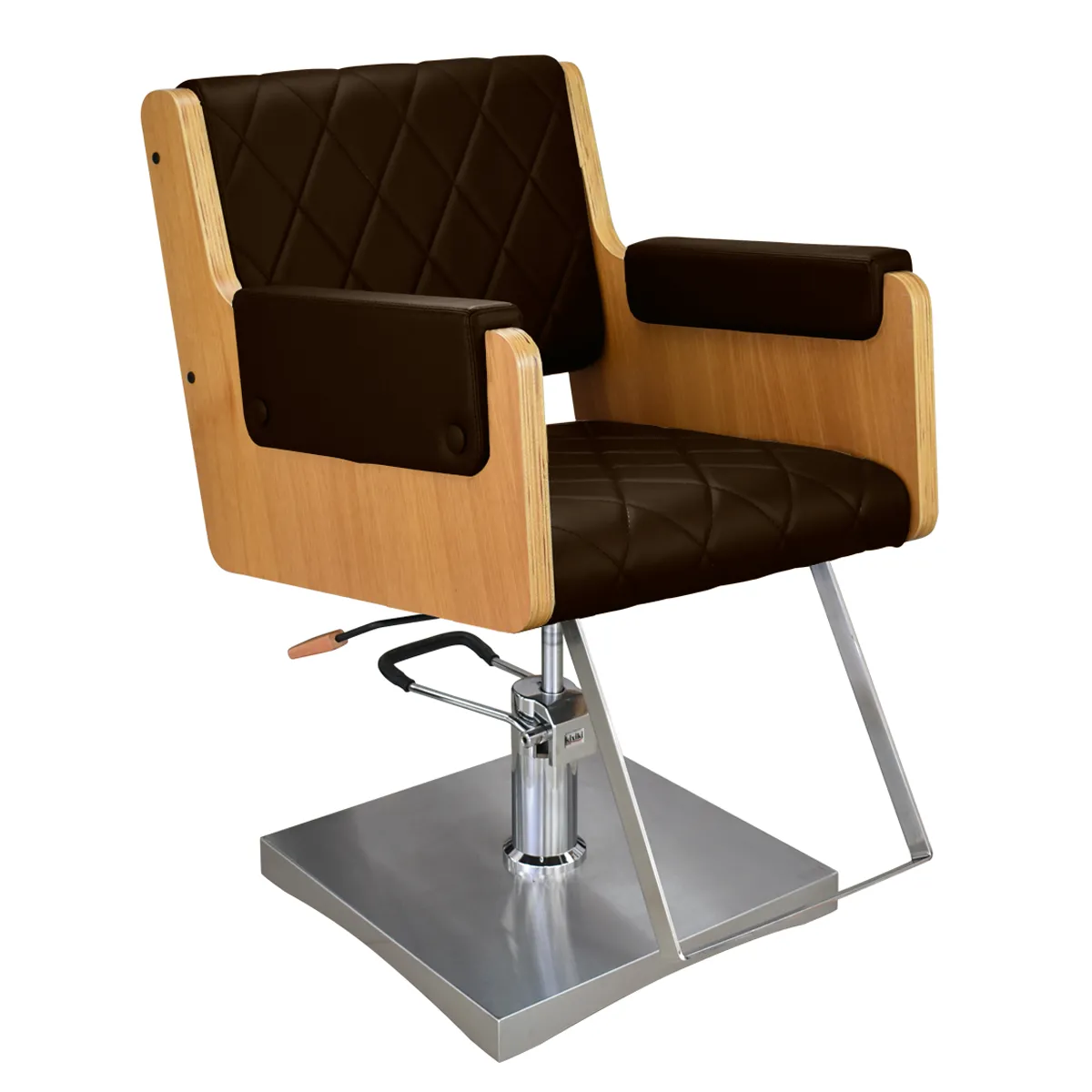 Cadeira Ibiza Encosto Fixo Pé Quadrado Kixiki Café Perol