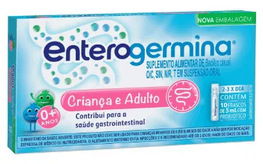 Enterogermina Probiótico Criança e Adulto 10 frascos de 5ml