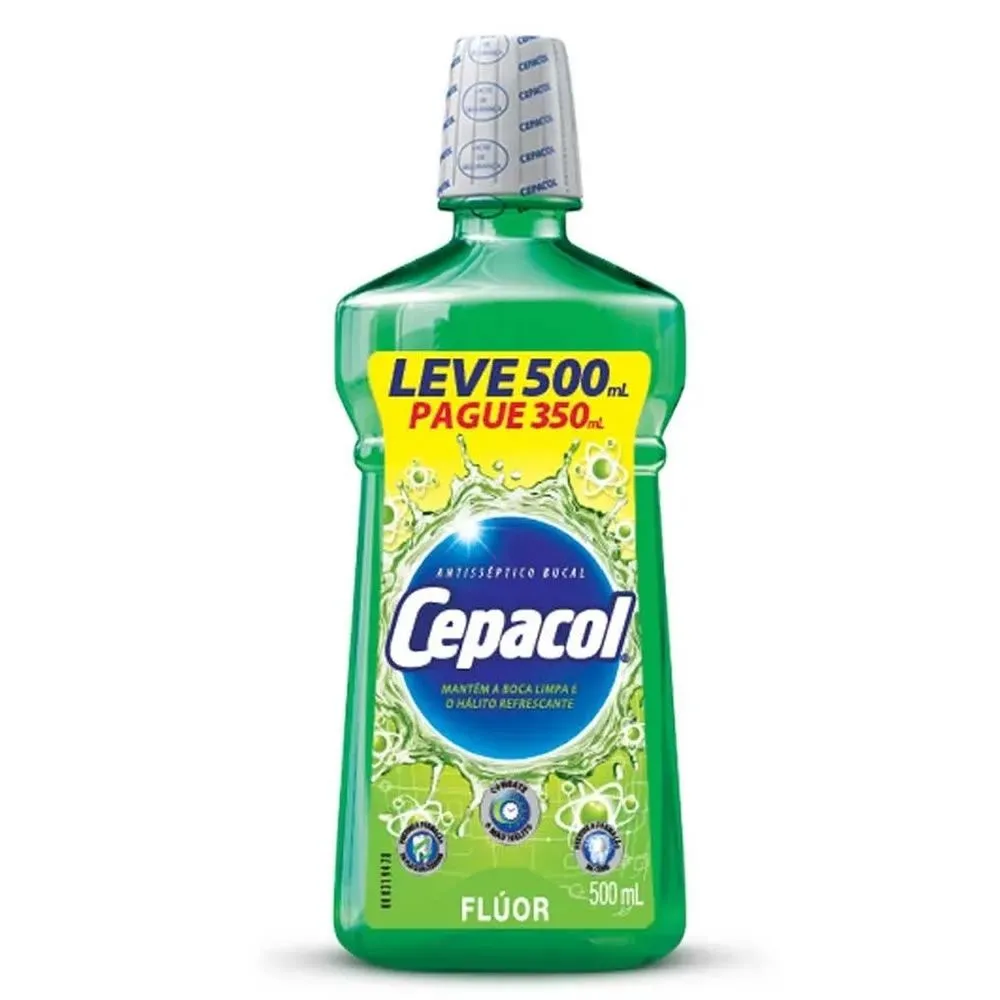 Enxaguante Bucal Cepacol Flúor Leve 500 Ml Pague 350 Ml