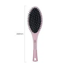 Escova Profissional Oval de Almofada Nylon Quartzo Rosa MQ