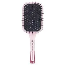 Escova Profissional Raquete de Almofada Nylon Quartzo Rosa MQ