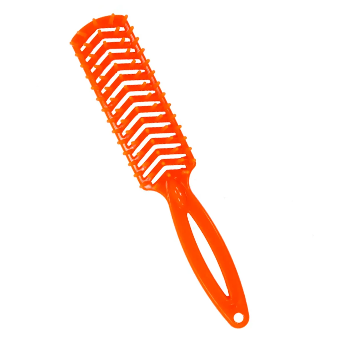 Escova Desembaraçante Rigida Reta Bellesa Laranja Neon