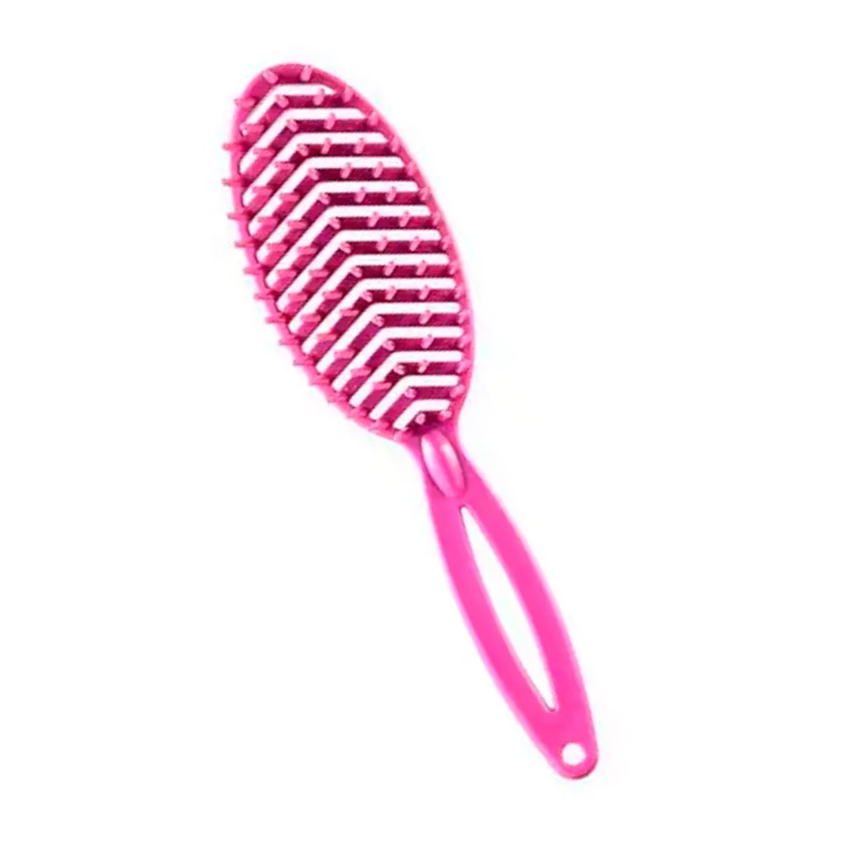 Escova Desembaraçante Rigida Oval Bellesa Rosa