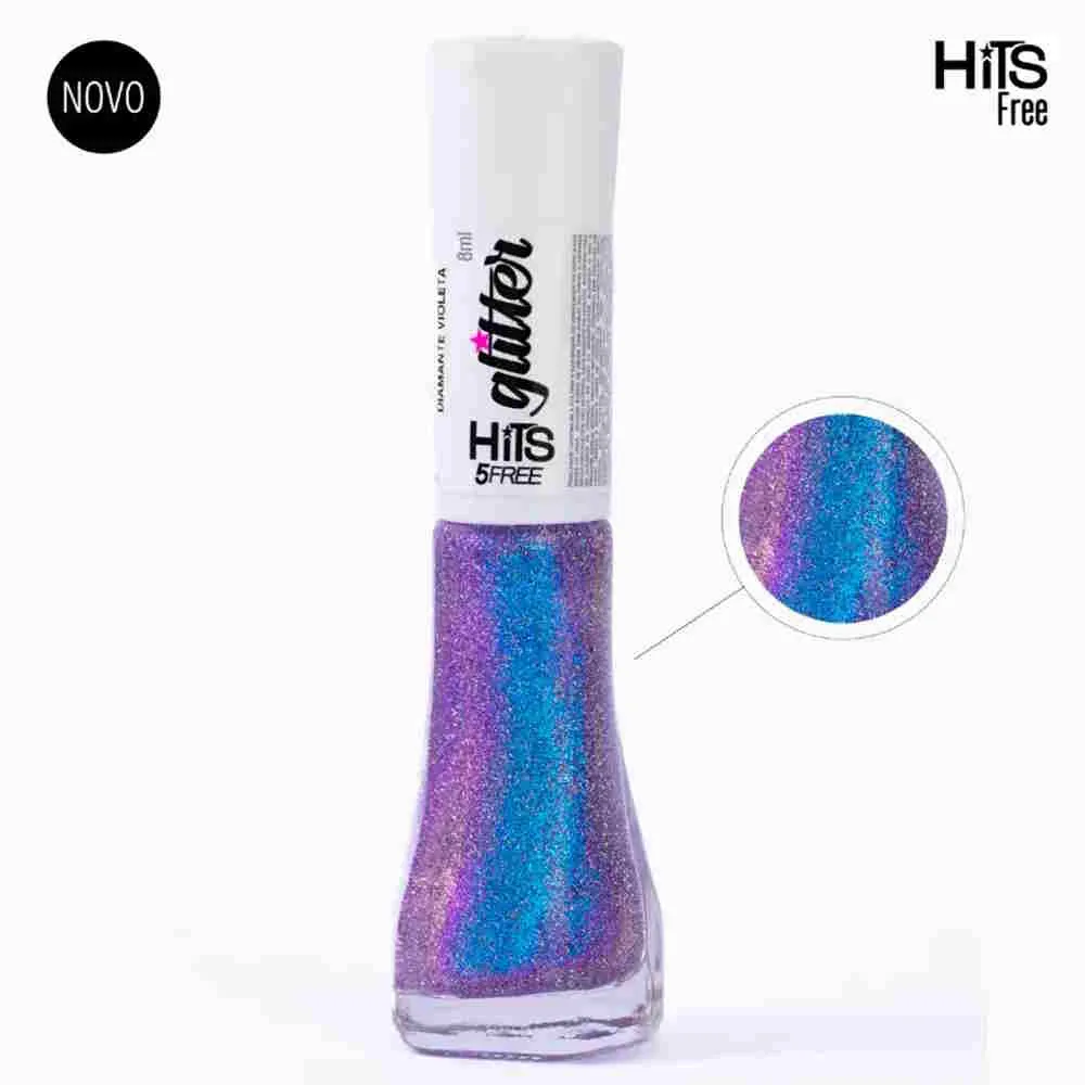 Esmalte Hits Glitter Diamante Violeta