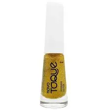 Esmalte Novo Toque Dourado Gliter