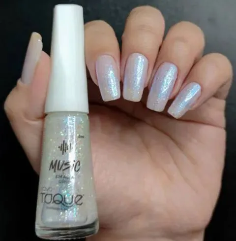 Esmalte Novo Toque Glitter Em Alta