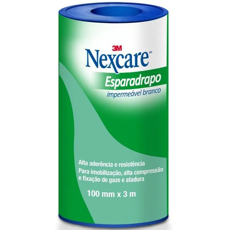 Esparadrapo Impermeável Nexcare Branco 100 Mm X 3 M