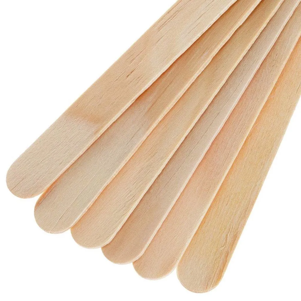 Espátula Palito de Madeira Abaixador de Língua Plin 50un