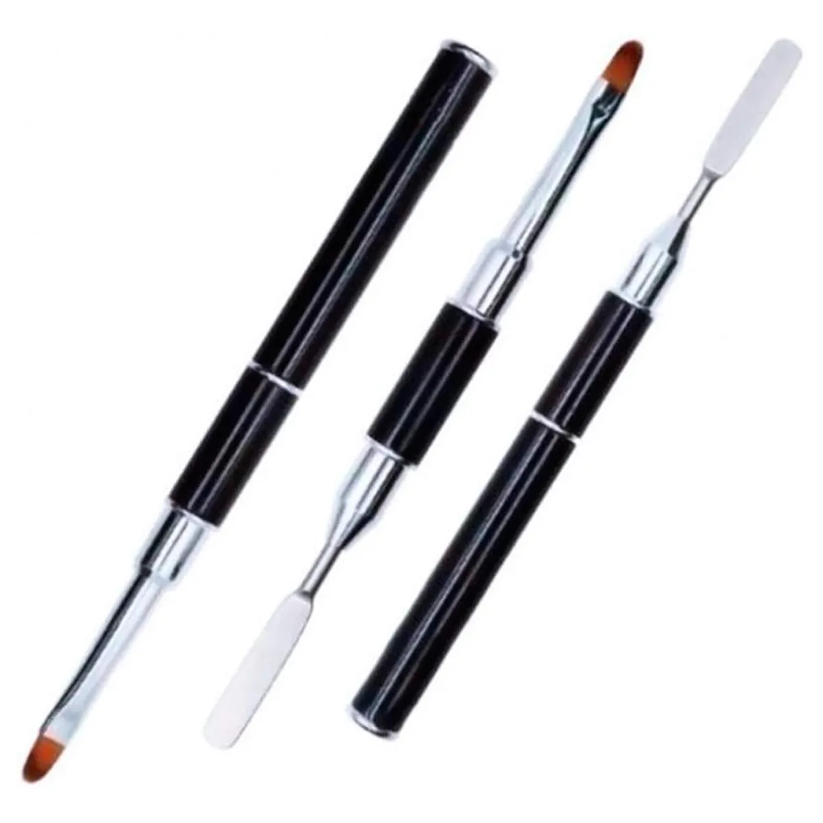 Pincel Espatula Para Unha 2 em 1 Pro Tool Black Gelish