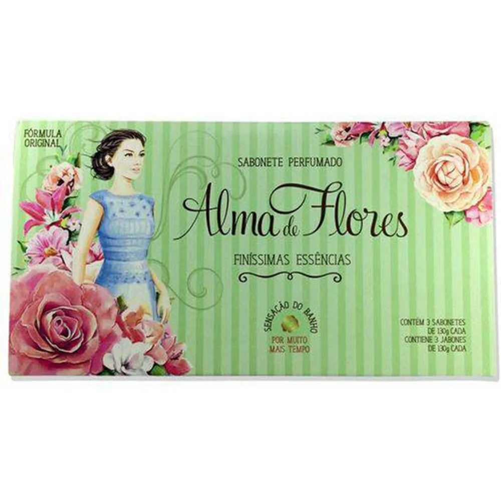 Estojo Alma de Flores 03 Sabonetes Perfumados