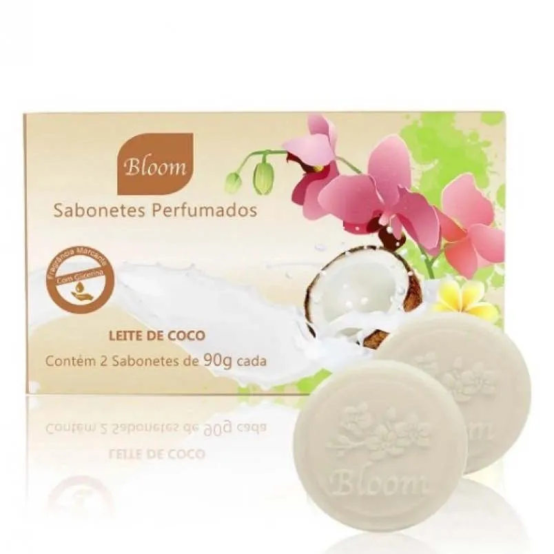 Estojo Bloom 2 Sabonetes Leite De Coco