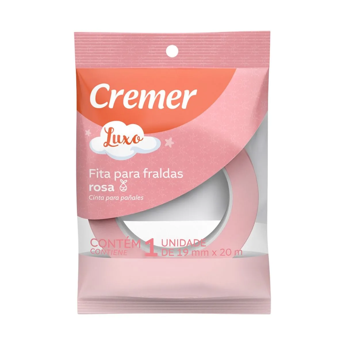 Fita Adesiva Para Fraudas Rosa Cremer
