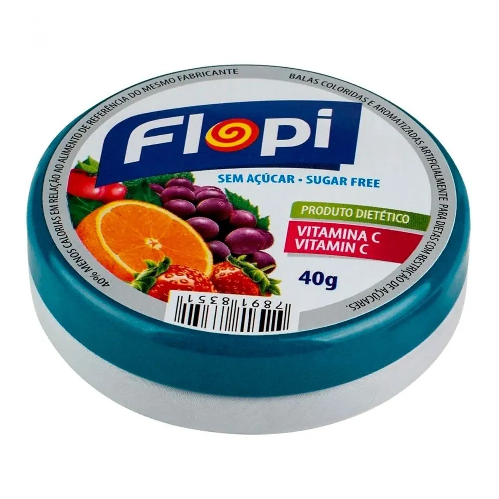 Flopi Bala Diet Lata Sortidas 40g
