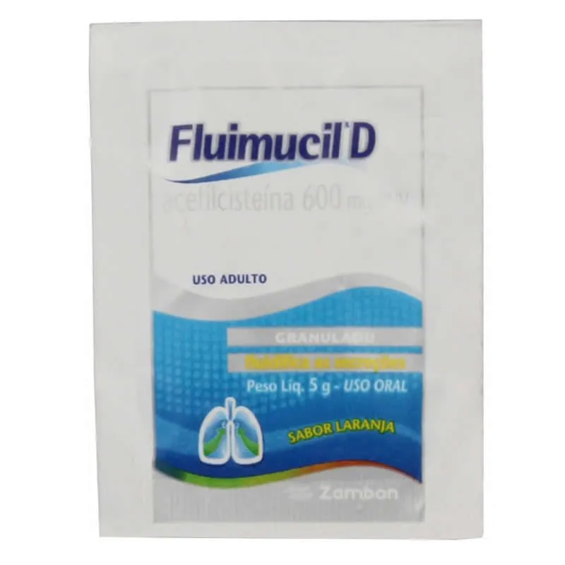 Fluimucil D 600mg com 01 Envelope 5g