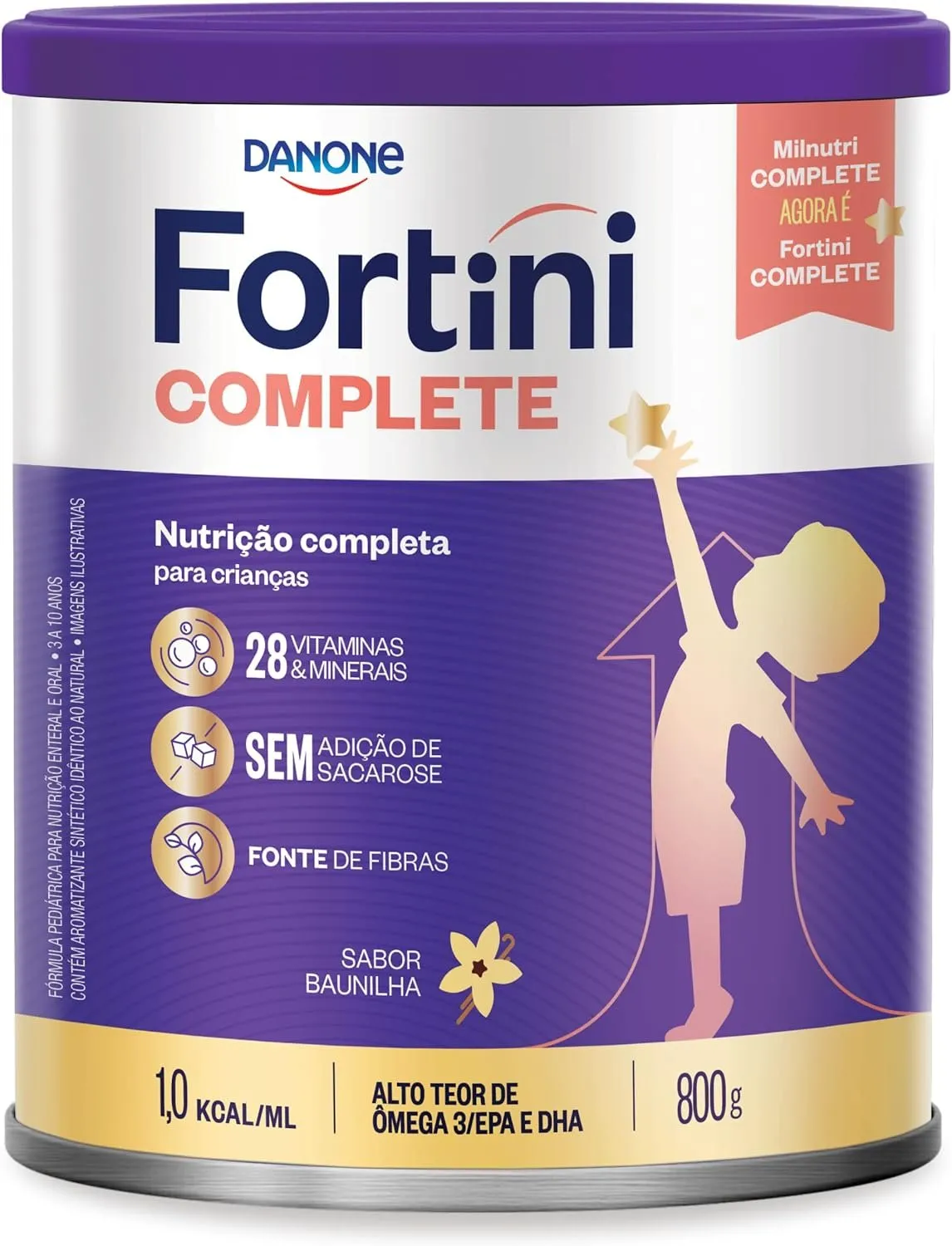 Fortini Complete Baunilha Danone Fórmula Pediátrica 800g