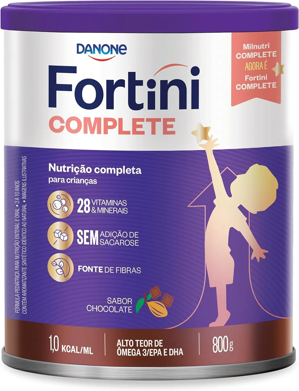 Fortini Complete Chocolate Danone Fórmula Pediátrica 800g