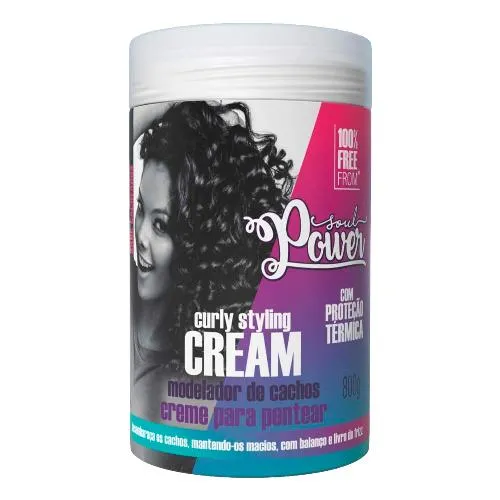 Creme de pentear soul power modelador de cachos curly styling cream 800g