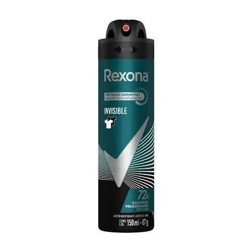 Desodorante Antitranspirante Rexona Men Aerossol Invisible 150ml