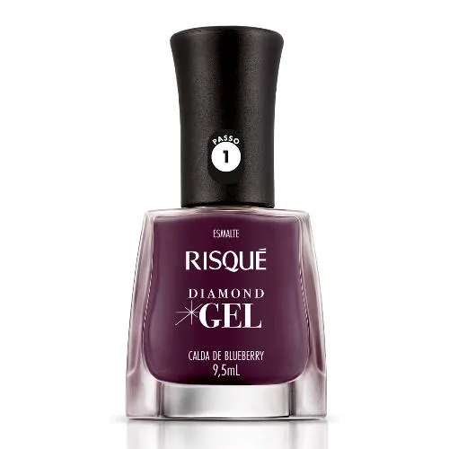 Esmalte Risqué Diamond Gel Calda de Blueberry 9,5ml