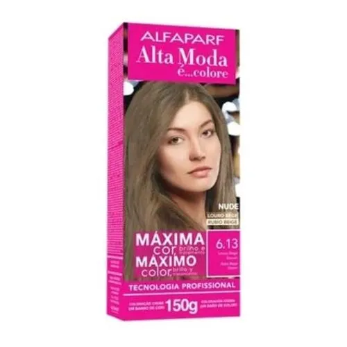 Coloração Creme Alta Moda Alfaparf Cor 6.13 Louro Bege Escuro