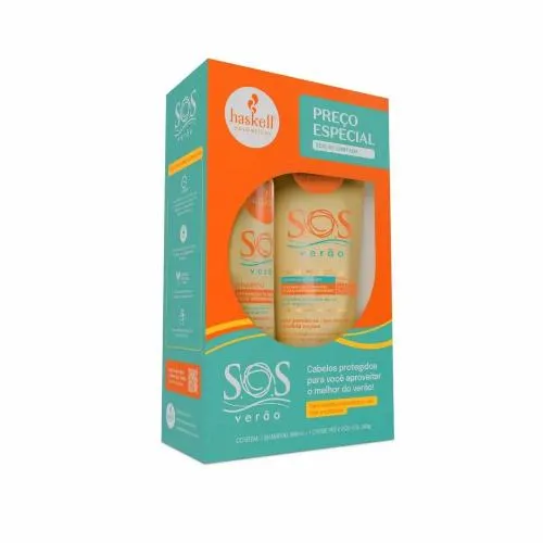 Kit Haskell Sos Verão 1Shampoo 300ml+1creme pre e pós sol 240g