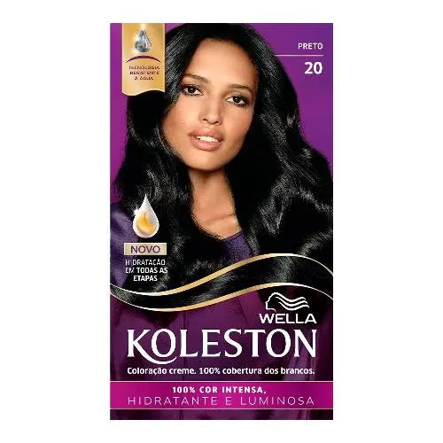 Coloração Creme Kit Koleston 20 Preto