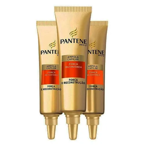 Kit ampola pantene força e reconstrução 15ml com 3 unidades