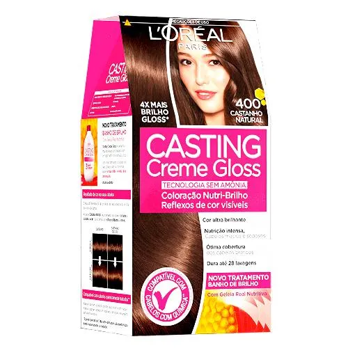 Tonalizante L’oréal Casting Creme Gloss 400 Castanho Natural