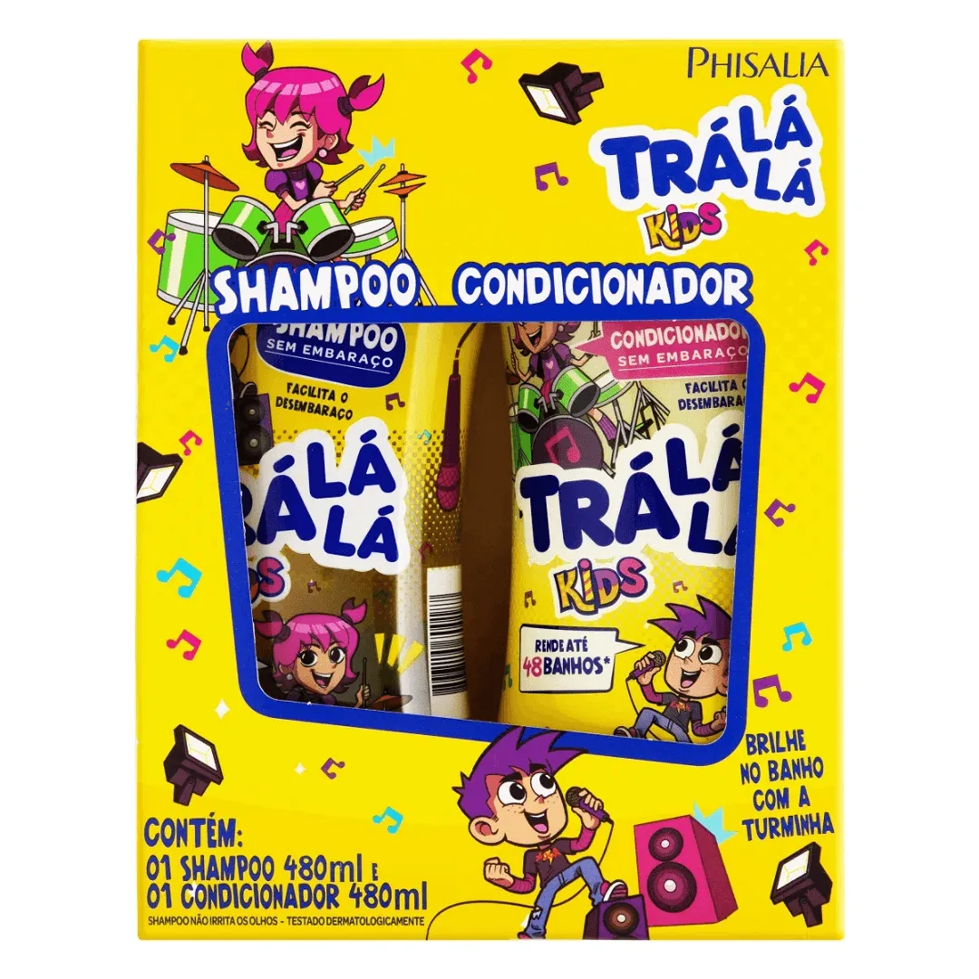 Kit Shampoo 480ml + Condicionador 480ml Sem Embaraço Trá Lá Lá Kids