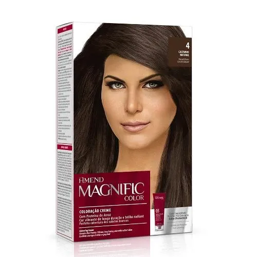 Coloração Creme Amend Magnific Color 4 Castanho Natural