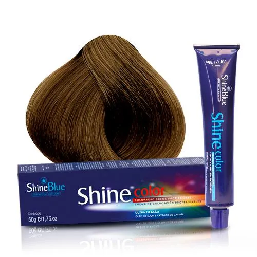 Coloração Creme Shine Blue 7.0 Louro Médio 50g