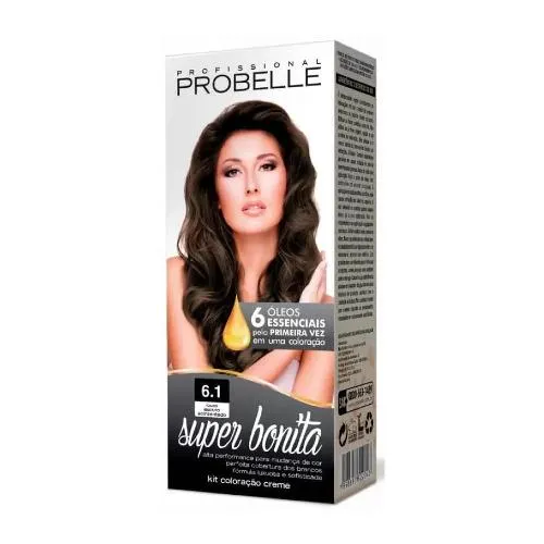 Coloração Probelle Super Bonita 6.1 Louro Escuro Acinzentado 50g