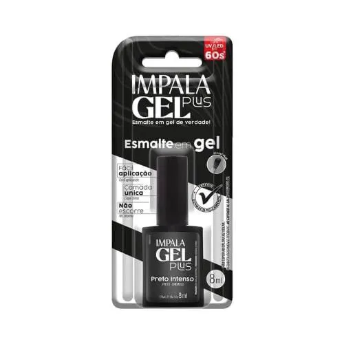 Esmalte Impala Gel Plus Preto Intenso 8ml