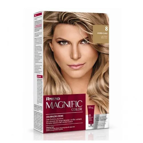 Coloração Creme Amend Magnific Color 8 Louro Claro