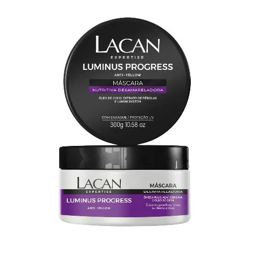 Máscara Lacan Nutritiva Desamareladora Luminus Progress 300g