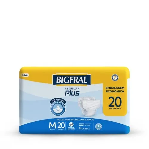 Bigfral Fralda Adulto  Regular Plus M 20UN