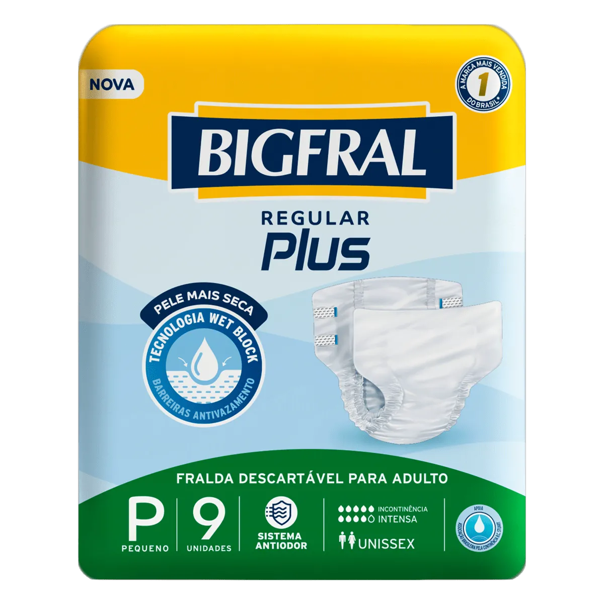 Bigfral Fralda Adulto Regular Plus P 9UN