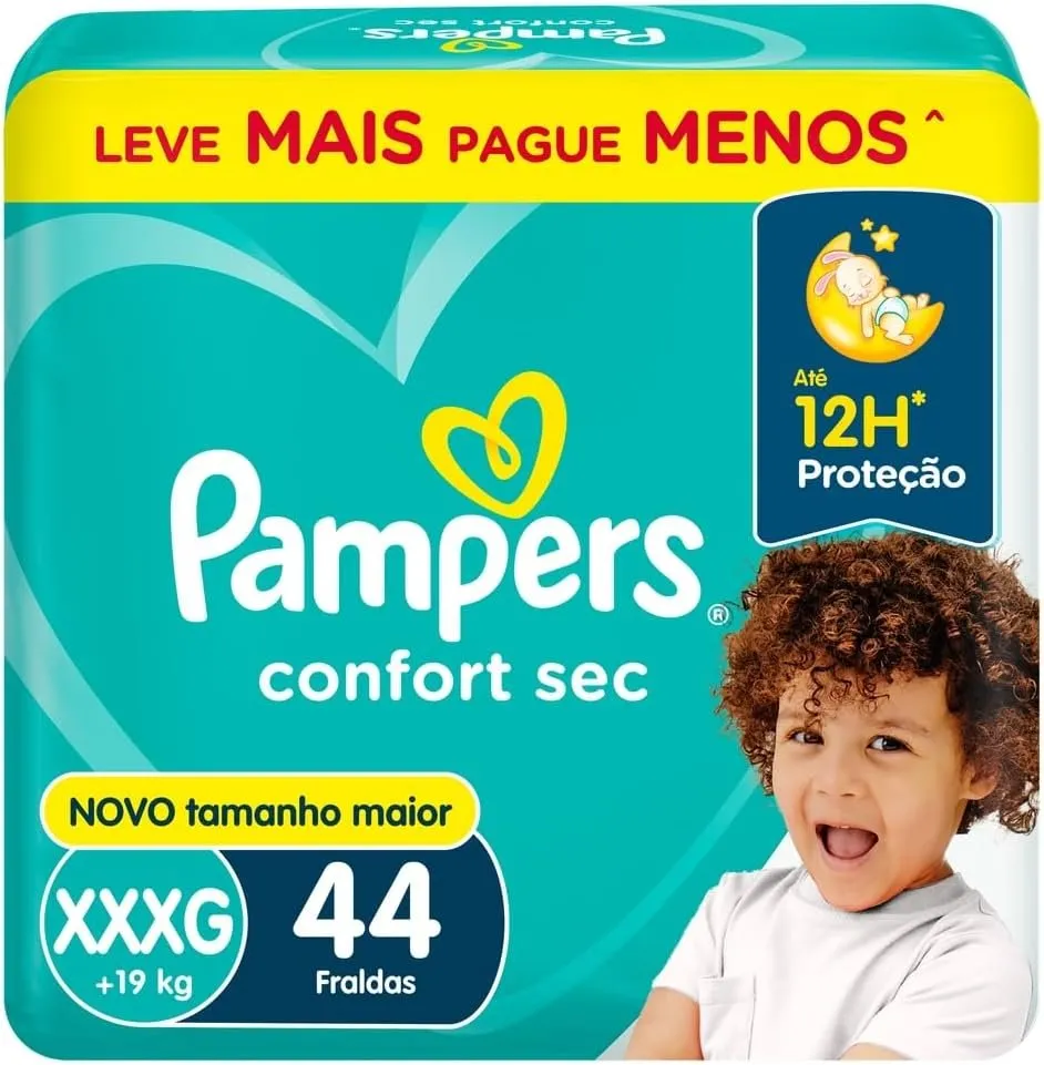 Pampers Fralda Confort Sec XXXG 44UN