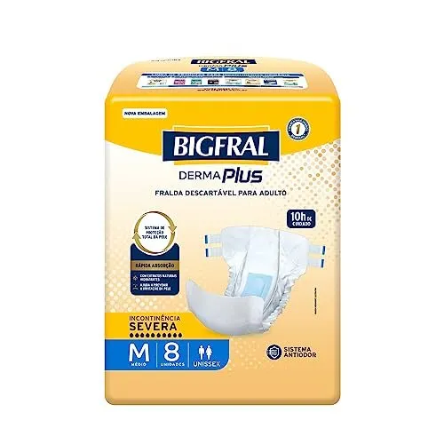 Bigfral Fralda Adulto Derma Plus Severa M 8UN