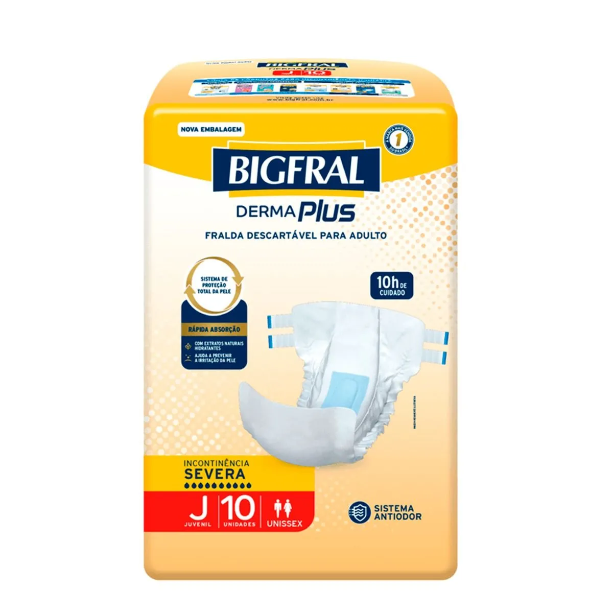 Fralda Bigfral Plus  Juvenil Com 10 Unidades