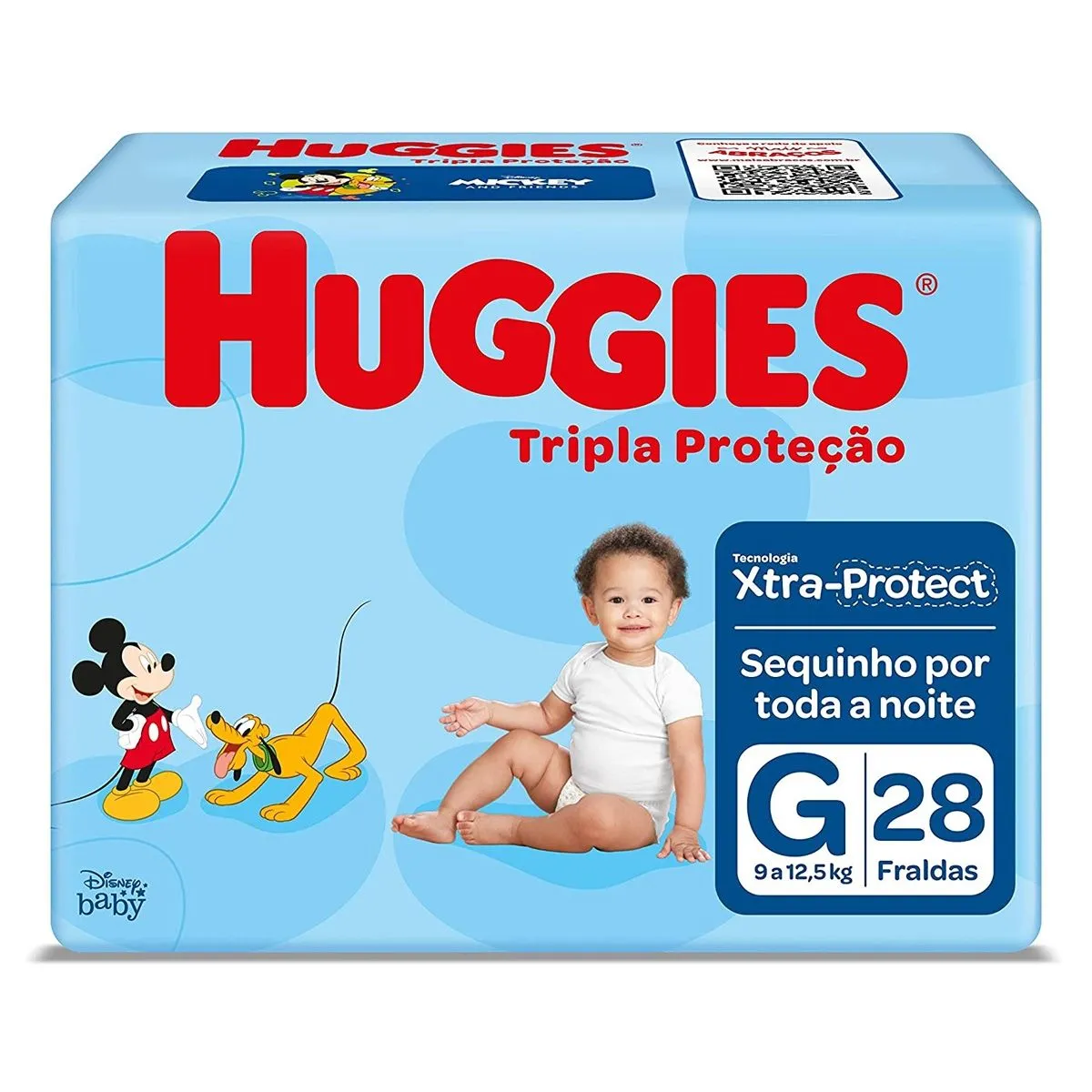 Fralda Huggies Tripla Proteção Jumbo Tamanho Grande Com 28 Unidades