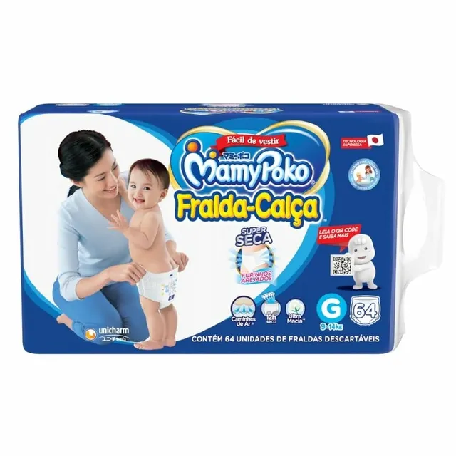 Fralda Calça Descartável Mamypoko Super Seca G 64 Unidades