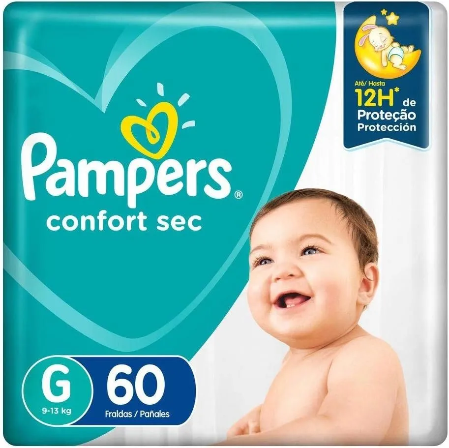 Pampers Fralda Confort Sec G 60UN