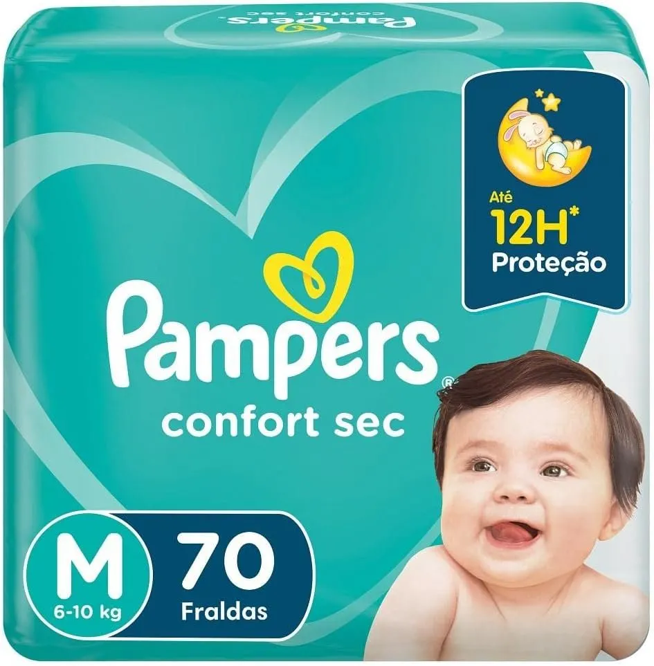 Pampers Fralda Confort Sec M 70UN