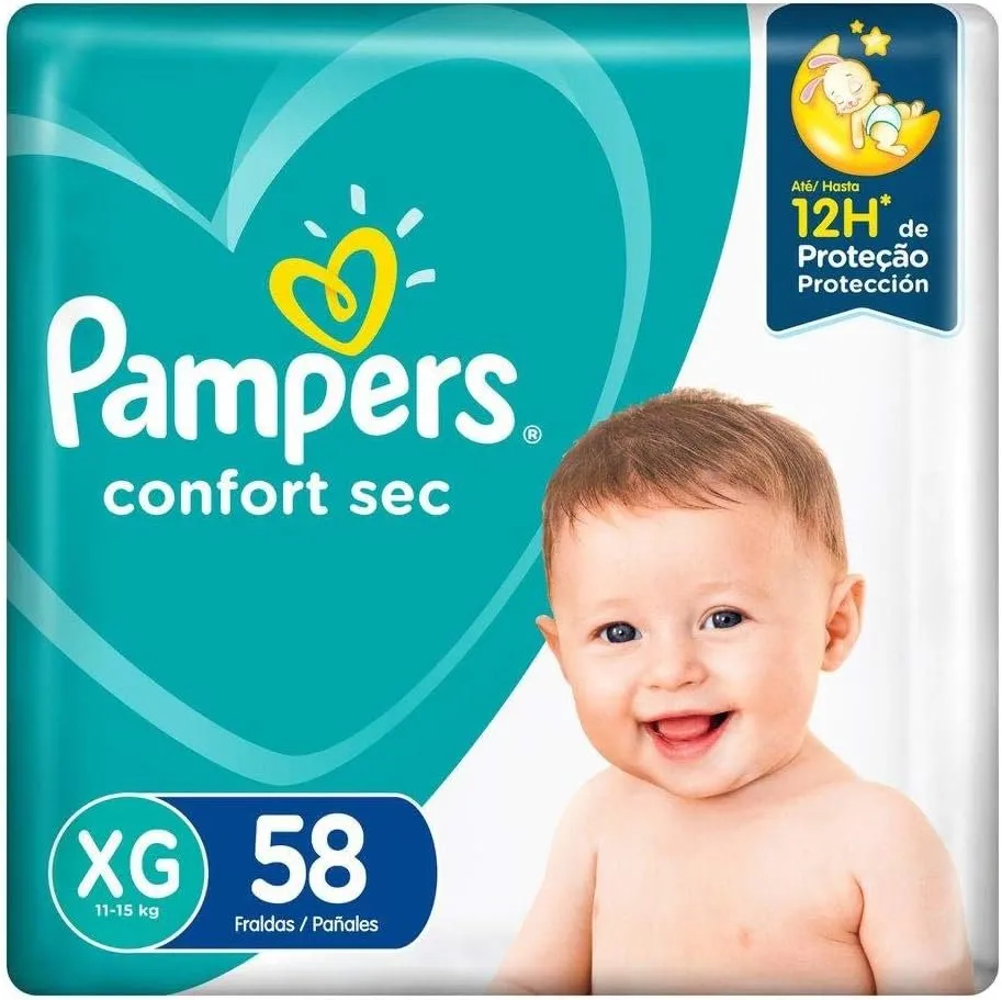 Pampers Fralda Confort Sec XG 54UN