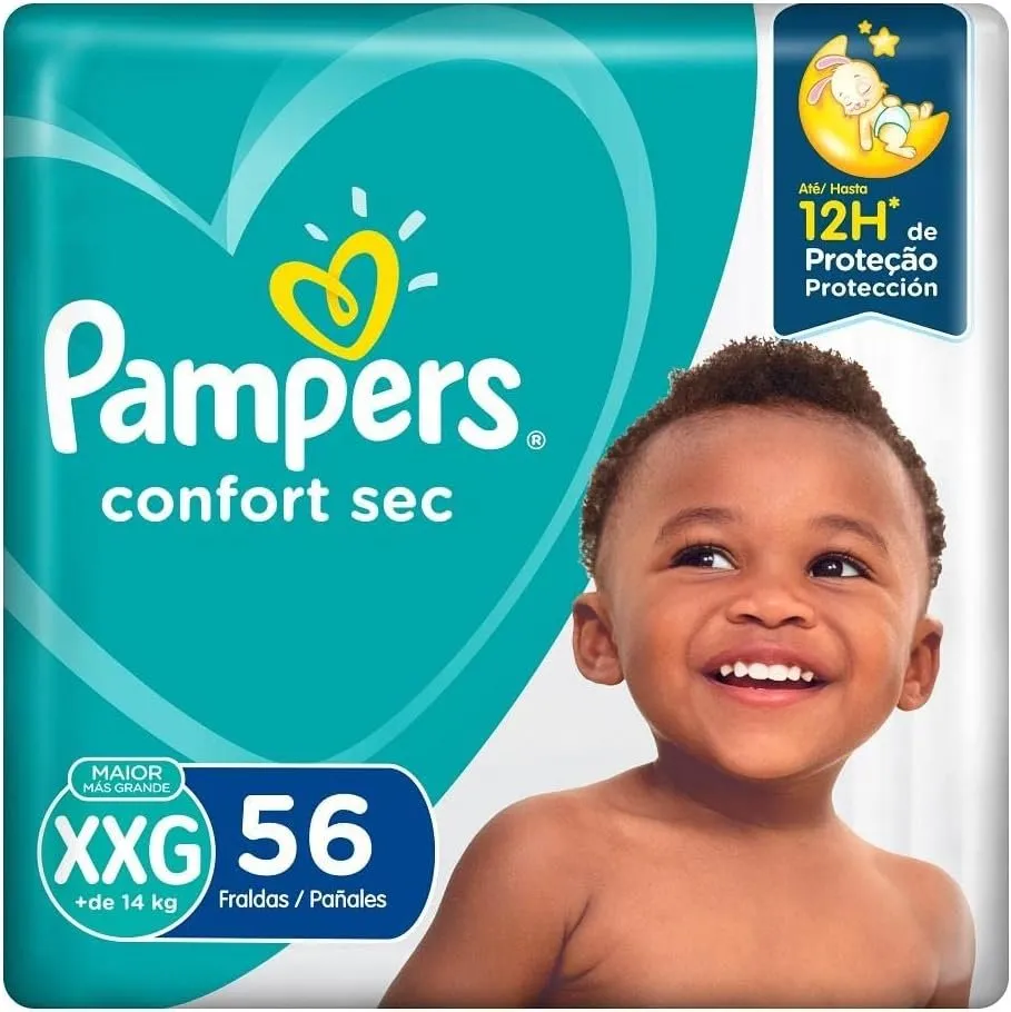 Pampers Fralda Confort Sec XXG 56UN